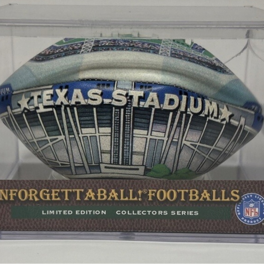Texas Stadium Collectible Football - Blue and Silver